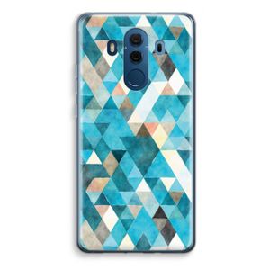 Gekleurde driehoekjes blauw: Huawei Mate 10 Pro Transparant Hoesje