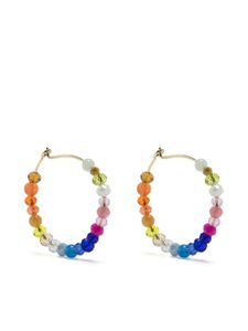 Anni Lu boucles d'oreilles serties de perles - Bleu