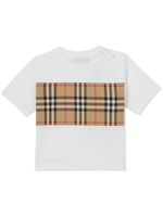 Burberry Kids t-shirt en coton à empiècements Vintage Check - Blanc - thumbnail