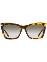 Jimmy Choo Eyewear Sady rectangular-frame sunglasses - Marron - thumbnail