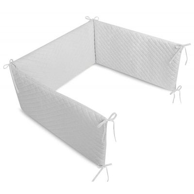 Babybam Bedomrander Soft Velvet Grijs-420 X 30 cm