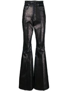 Rick Owens pantalon évasé à sequins - Bleu