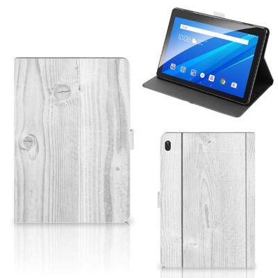 Lenovo Tab E10 Tablet | Book Cover | White Wood Lenovo Tab E10 Tablet | Book Cover | White Wood