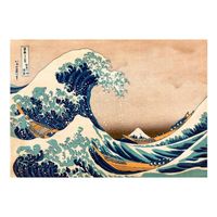 Fotobehang - Hokusai The Great Wave off Kanagawa Reproduction 200x140cm - Vliesbehang - thumbnail