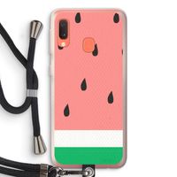 Watermeloen: Samsung Galaxy A20e Transparant Hoesje met koord