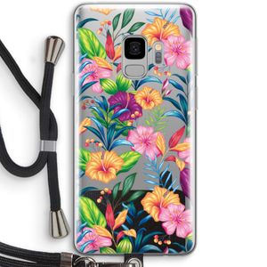 Tropisch 2: Samsung Galaxy S9 Transparant Hoesje met koord