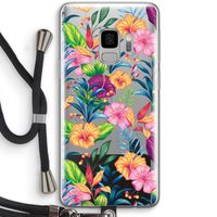 Tropisch 2: Samsung Galaxy S9 Transparant Hoesje met koord