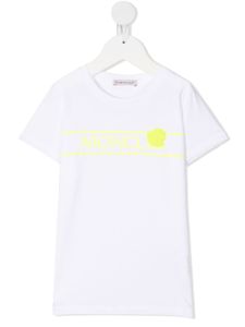 Moncler Enfant t-shirt à logo imprimé - Blanc