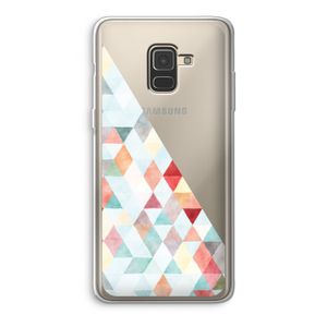Gekleurde driehoekjes pastel: Samsung Galaxy A8 (2018) Transparant Hoesje