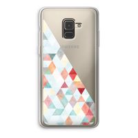 Gekleurde driehoekjes pastel: Samsung Galaxy A8 (2018) Transparant Hoesje