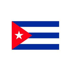 Vlag van Cuba stickers - 7.5 x 10 cm - Binnen/buiten