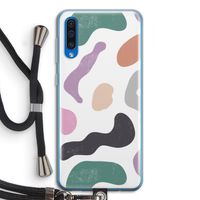 Memphis Shapes: Samsung Galaxy A50 Transparant Hoesje met koord