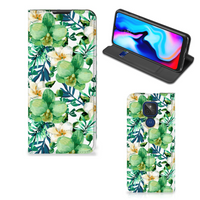 Motorola Moto G9 Play Smart Cover Orchidee Groen - thumbnail