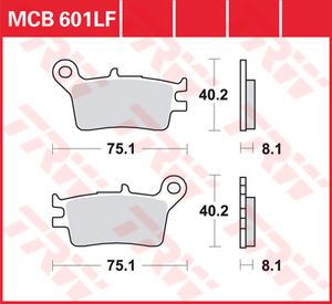 TRW Remblokken, en remschoenen voor de moto, MCB601 Allround organisch