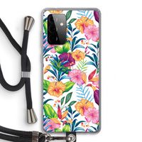 Tropisch 2: Samsung Galaxy A72 5G Transparant Hoesje met koord