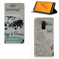Samsung Galaxy A6 Plus (2018) Stand Case Retro VW Bus - thumbnail
