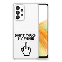 Samsung Galaxy A33 5G Silicone-hoesje Finger Don't Touch My Phone