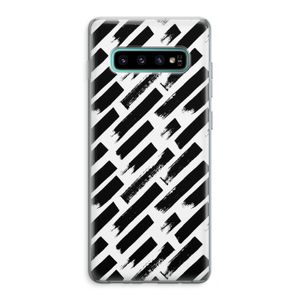 Zwarte vegen: Samsung Galaxy S10 Plus Transparant Hoesje