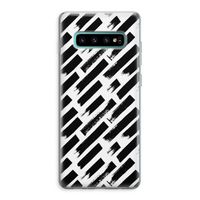 Zwarte vegen: Samsung Galaxy S10 Plus Transparant Hoesje