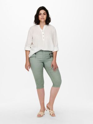 ONLY CARMAKOMA skinny fit capri jeans CARSARAH groen ONLY CARMAKOMA skinny fit capri jeans CARSARAH groen