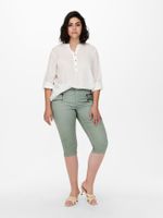 ONLY CARMAKOMA skinny fit capri jeans CARSARAH groen - thumbnail