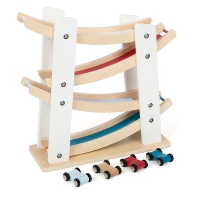 Small Foot - houten autobaan met 4 auto&apos;s