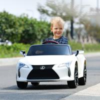 Lexus 12V Elektrische Auto voor Kinderen Officieel Gelicentieerd 2,4G Afstandsbediening LED-Verlichting Muziek en Verhaal Vering Wit - thumbnail