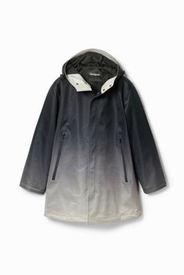Parka met kleurverloop en capuchon - BROWN - XXL