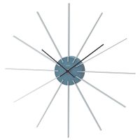 AMS W9596 Wandklok grijs, kunststof, aluminium en quartz uurwerk 50 cm