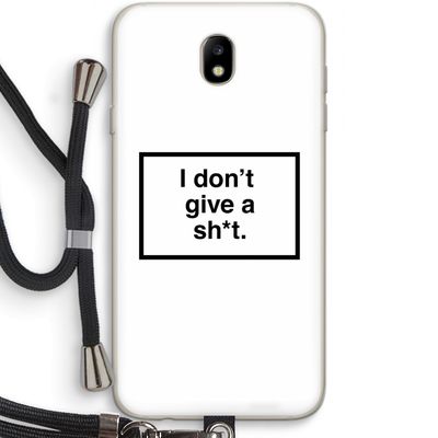 Don't give a shit: Samsung Galaxy J7 (2017) Transparant Hoesje met koord