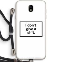 Don't give a shit: Samsung Galaxy J7 (2017) Transparant Hoesje met koord