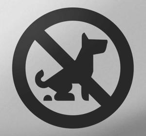 Silhouette sticker hondenpoep verboden