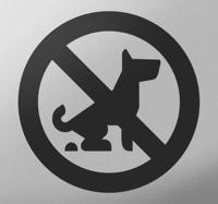 Silhouette sticker hondenpoep verboden - thumbnail