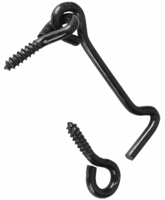 Waelbers Windhaak L=200mm Zwart + los oog - 5 Stuk(s) - 409097.02