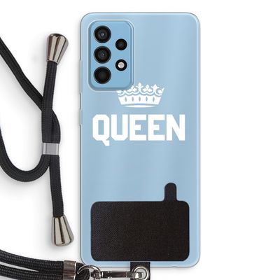Queen zwart: Samsung Galaxy A52 Transparant Hoesje met koord