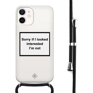 iPhone 12 mini hoesje met koord - Not interested
