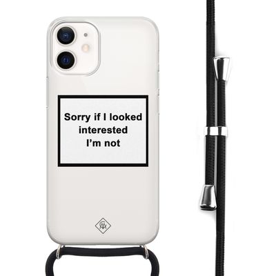 iPhone 12 mini hoesje met koord - Not interested