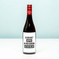 Wijnfles Ik Ben Niet Koppig - Rood (Merlot)