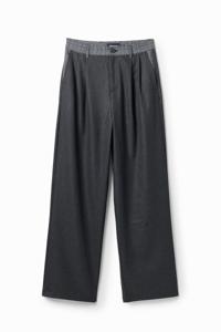 Rechte broek Prince of Wales - BLACK - XS