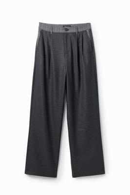 Rechte broek Prince of Wales - BLACK - XL