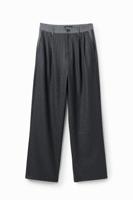 Rechte broek Prince of Wales - BLACK - XL