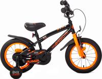 AMIGO BMX Jump 14 Inch 22,5 cm Jongens Terugtraprem Zwart/Neon Oranje