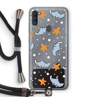 Manta: Samsung Galaxy A11 Transparant Hoesje met koord Manta: Samsung Galaxy A11 Transparant Hoesje met koord