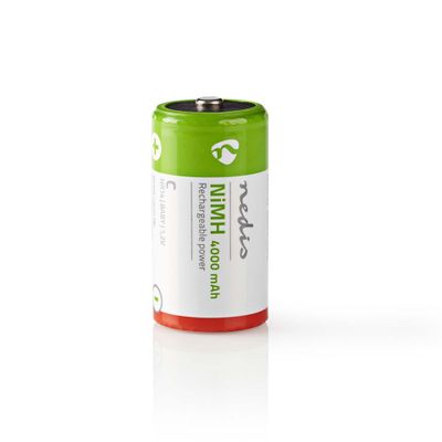 Nedis BANM40HR142B Oplaadbare Nimh Batterij C 1,2 V 4000 Mah 2 Stuks Blister