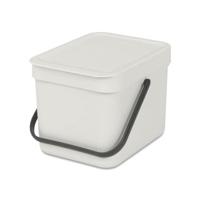 Brabantia afvalemmer sort & go 6l light grey