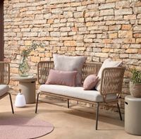 Kave Home 2-zits Tuinbank 'Nadin' 135cm, kleur Beige