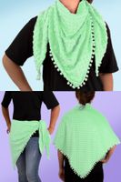 Driehoek sjaal Bubble Pastel mint