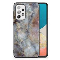 Samsung Galaxy A73 Marmeren Print Telefoonhoesje Marmer Grijs