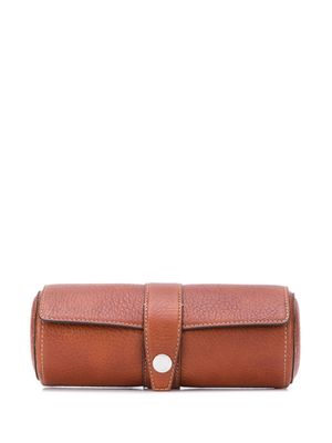 Brunello Cucinelli trousse de toilette à design cylindrique - Marron