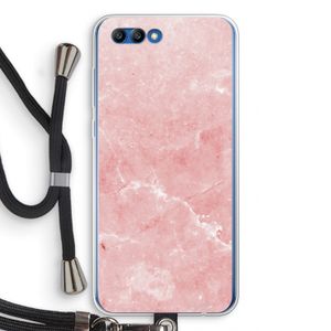 Roze marmer: Honor 10 Transparant Hoesje met koord